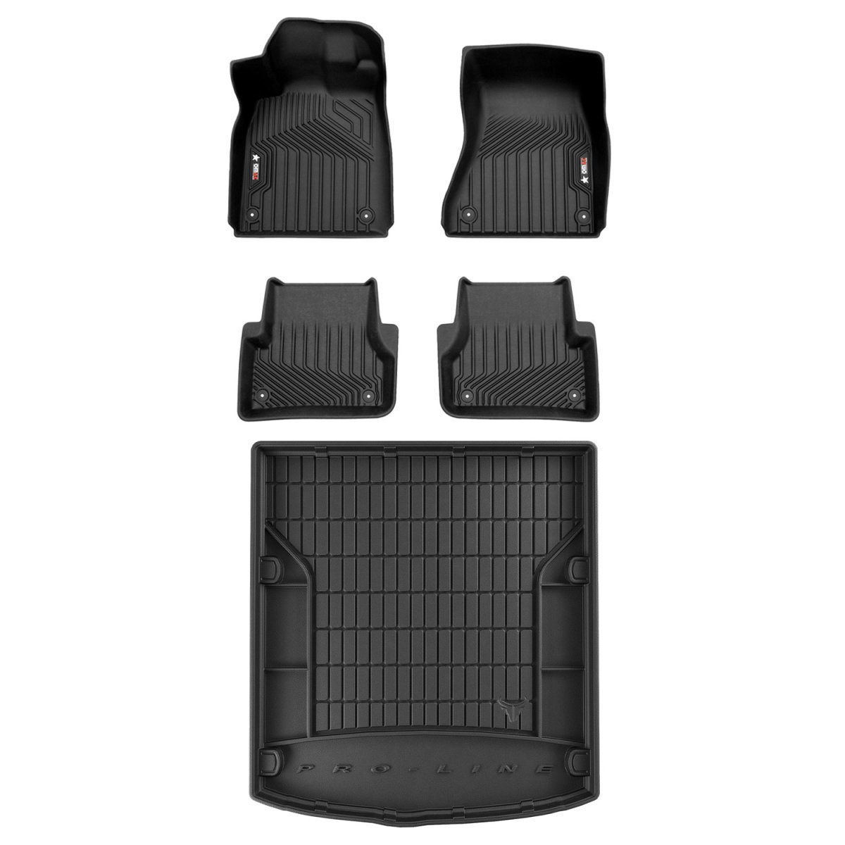 Audi A6 Floor Mat Kit - Interior - Omac - Texan Floor Mats + Proline Trunk Mat - '12-'18
